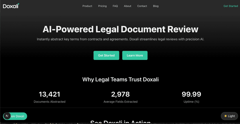 Doxali: AI-Powered Abstraction for Legal Docs
