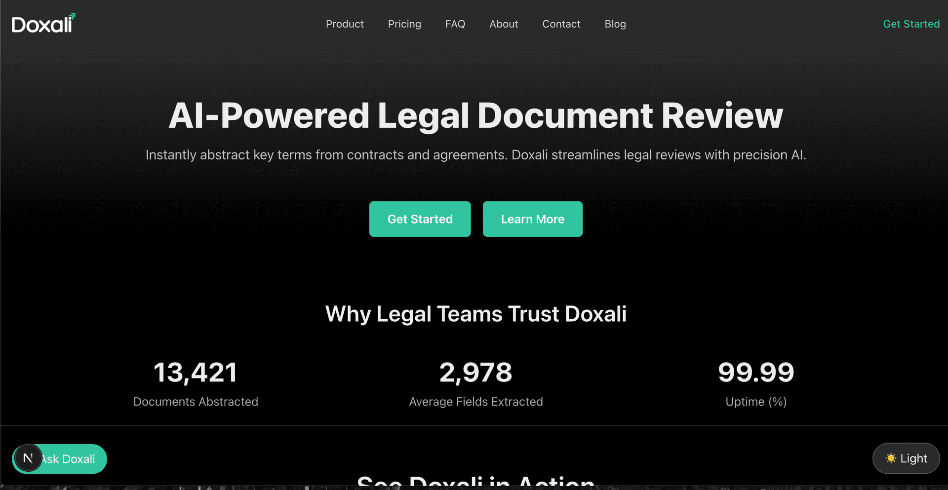 Doxali: AI-Powered Abstraction for Legal Docs